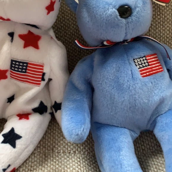 Vintage Ty Original Beanie Babies Lot of Patriotic Bears - Picture 14 of 16